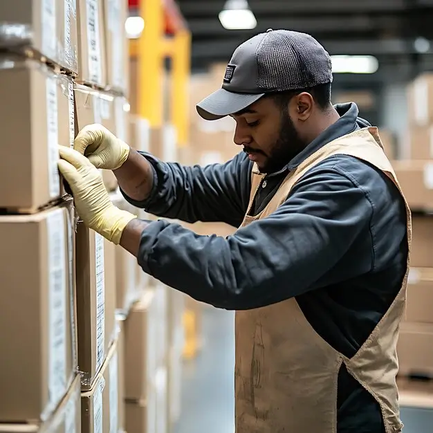 men in warehouse